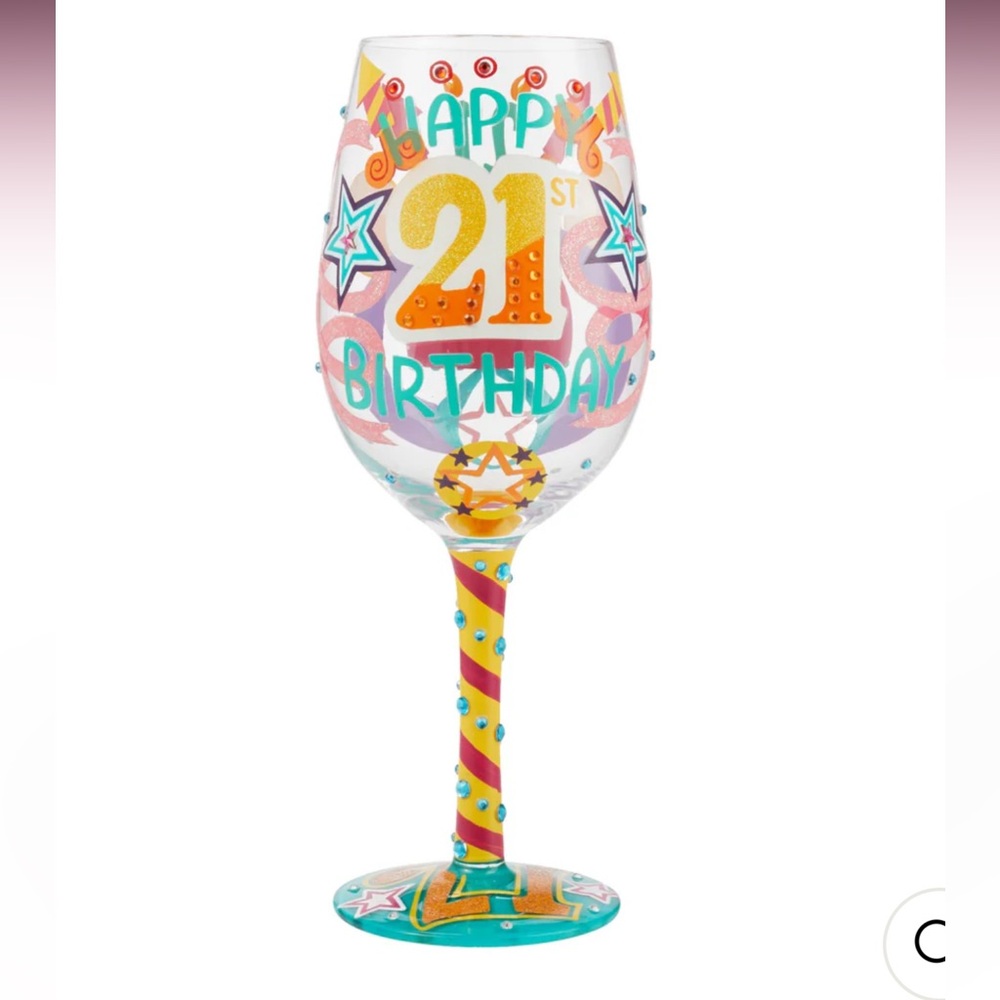 Lolita 21st Birthday Colorful Wine Glass
